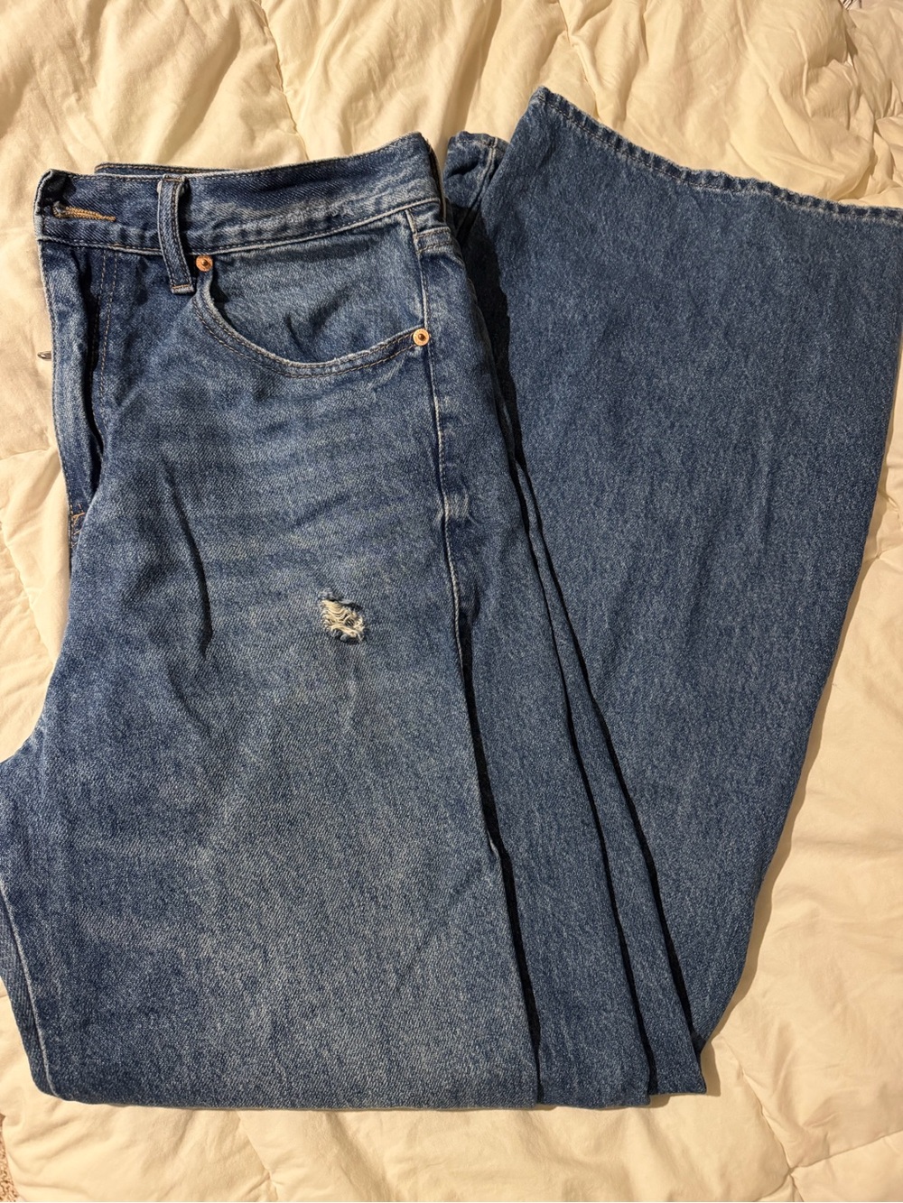 Men's Blue Extreme Baggy Denim Jeans PacSun